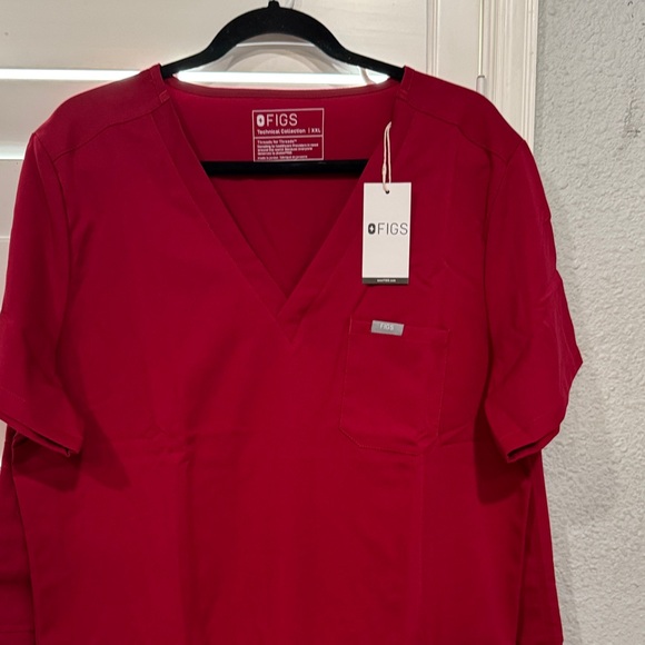 Figs Women's Bold Red Joggers - Picture 3 of 10